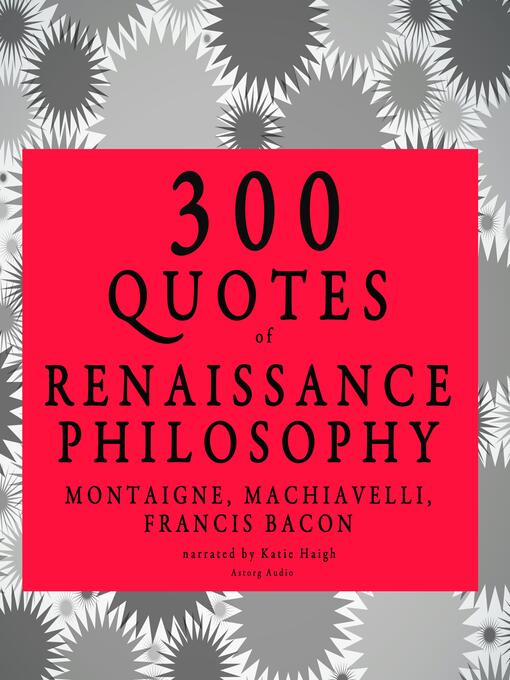 Upplýsingar um 300 quotes of Renaissance Philosophy eftir Montaigne - Biðlisti